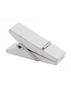 Klemme i træ 12stk - Hvid