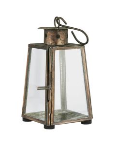 Lanterne mini skrå sider mørk finish