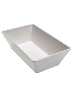 Melamin Skål Rektangulær 25x15cm - Hvid
