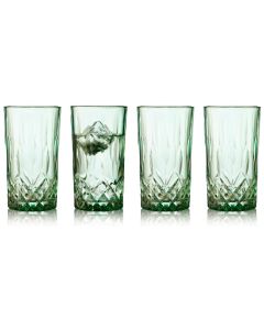 Lyngby Glas Sorrento Highball 38 cl 4 stk Grøn