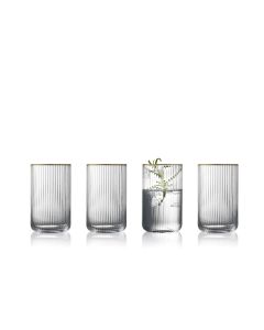 Lyngby Vandglas Palermo Gold Highball Vandglas 50cl 4stk