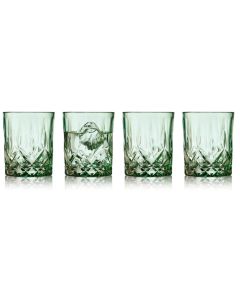 Lyngby Glas Sorrento Whiskyglas 32 cl 4 stk Grøn