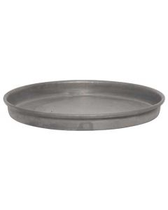 Lysbakke med kant Ø13cm - Zink