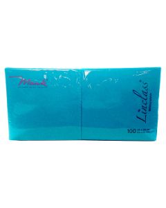 Mank 24x24 Stofligende serviet 100stk - Aqua blå