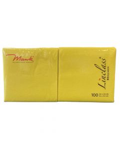 Mank Stofligende Kaffeserviet 100stk - Gul
