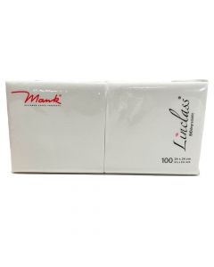 Mank Stofligende Kaffeserviet 100stk - Hvid