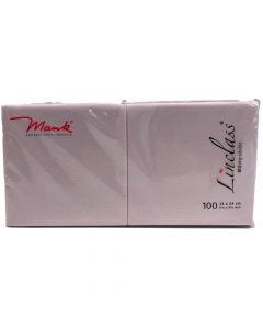 Mank Stofligende Kaffeserviet 100stk - Lyserød