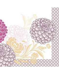 Mank stofligende serviet - 40x40cm - 50stk Clarissa Violet