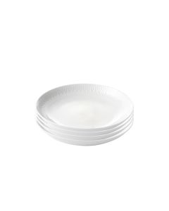 Aida Relief Suppetallerken 22cm 4stk - Hvid