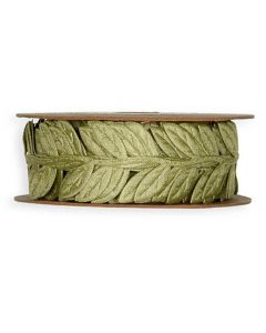 Satinbånd blade 5m - Grøn