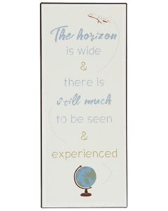 Metalskilt - The horizon is wide