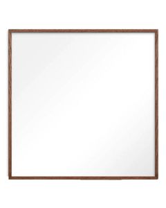 Spejl Mørk Egetræ - 50x50cm