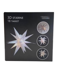 Stjerne 3D Mini stjerner - Hvid