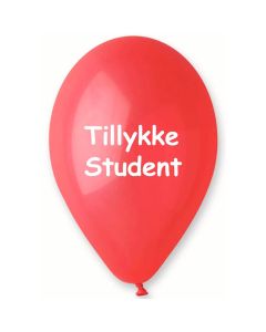 Ballon Student Rød - 10stk