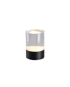 Uyuni LED Genopladelig 6x8cm - Glas Sort