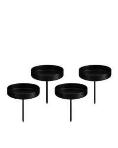 Uyuni Spike Lysholder til LED Bloklys 6,3x7,2cm 4stk - Mat Sort