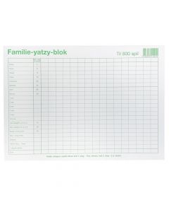 Familie Yatzy-blok - 800 spil